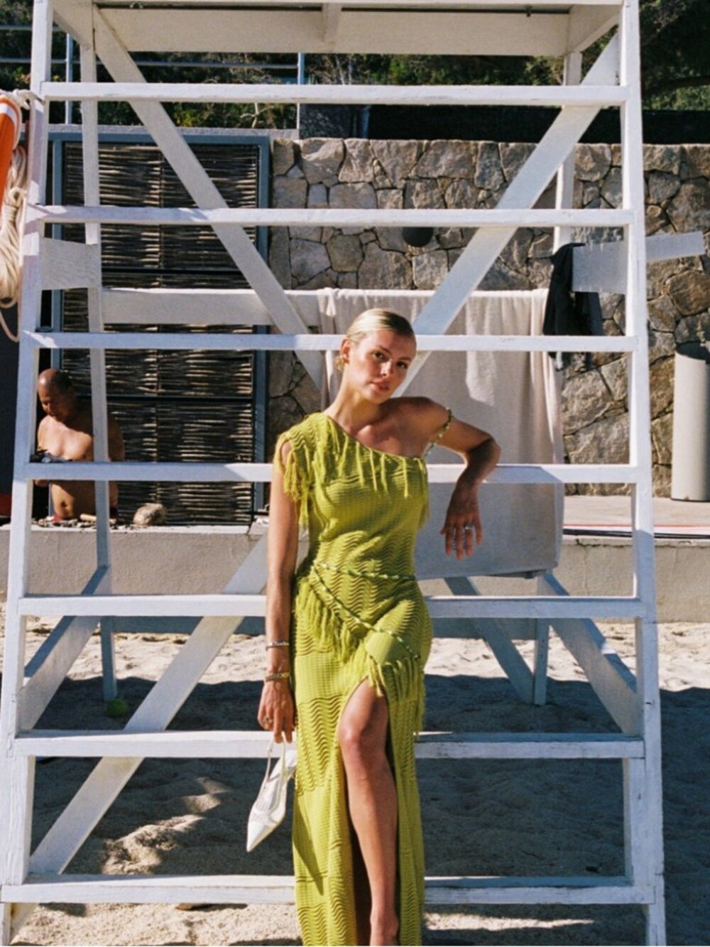 Yellow The Label Frida Beaded Dress